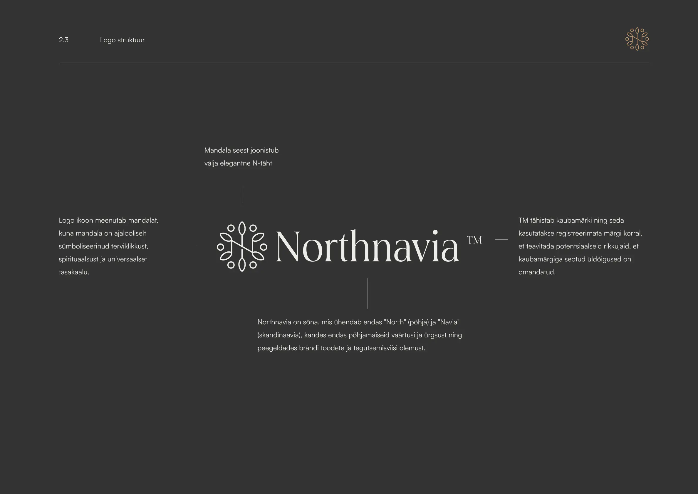 Northnavia logo struktuur kujundus VDisain