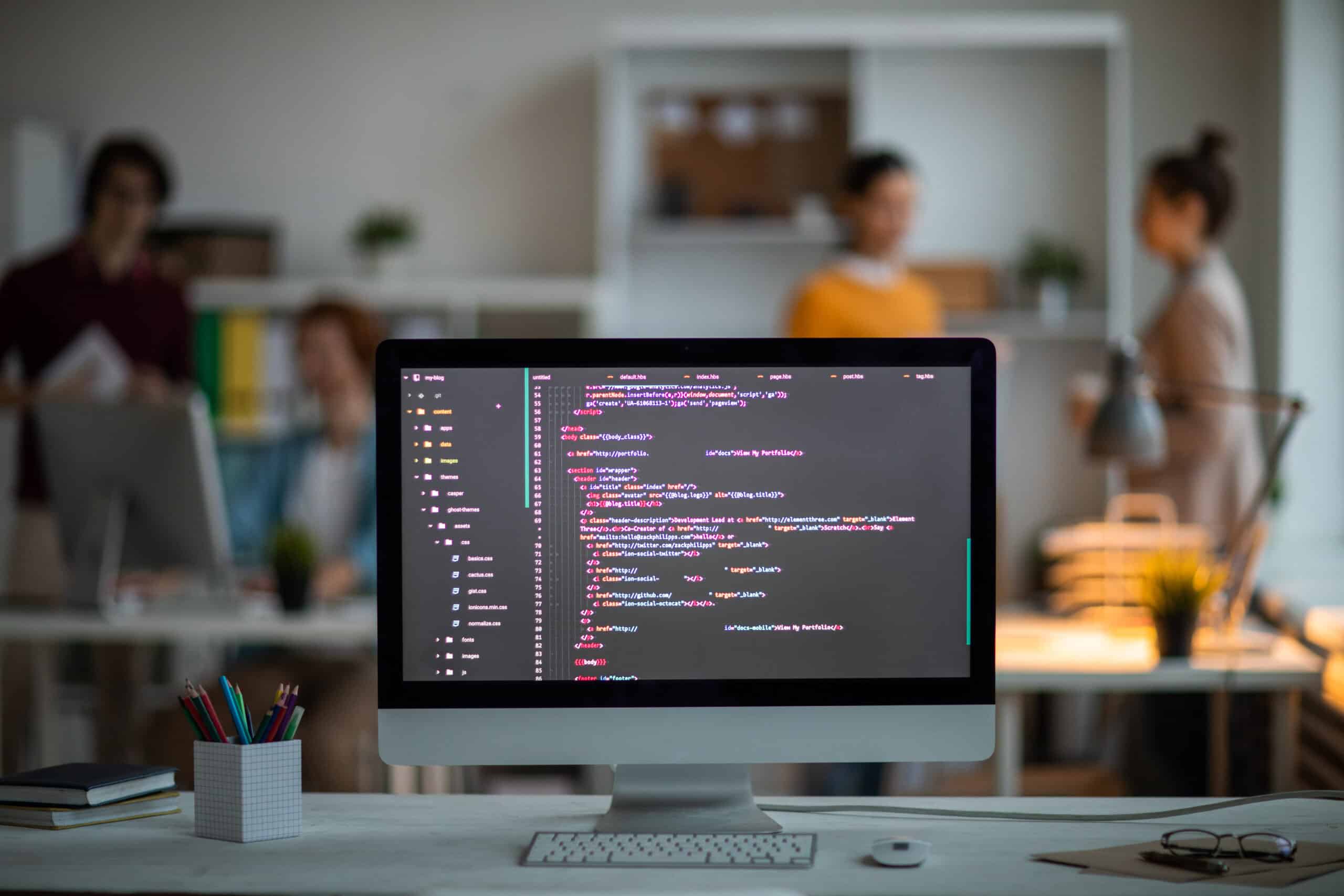 Coded lines on screen VDisain
