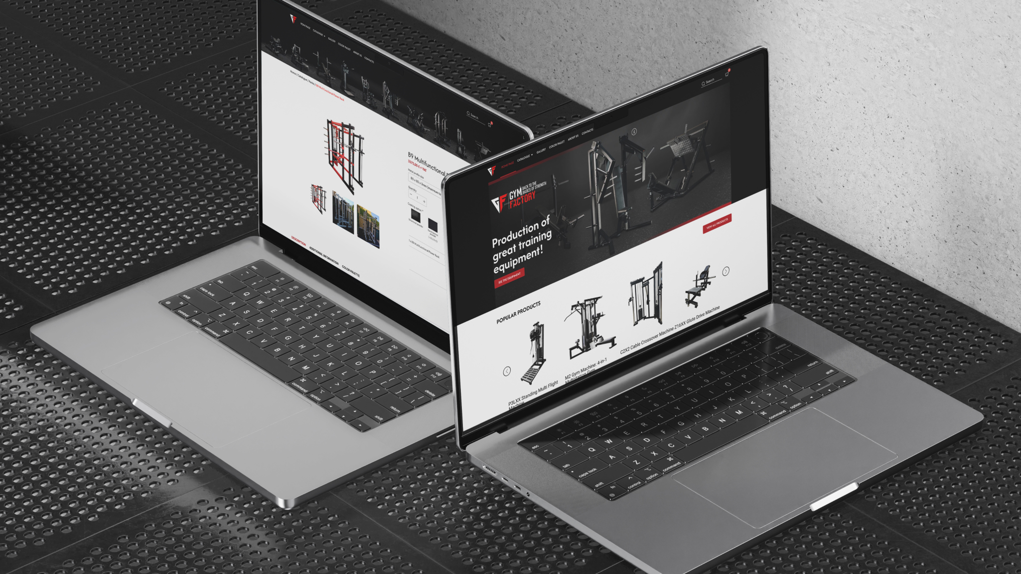 Gymfactory veebileht kujundus VDisain